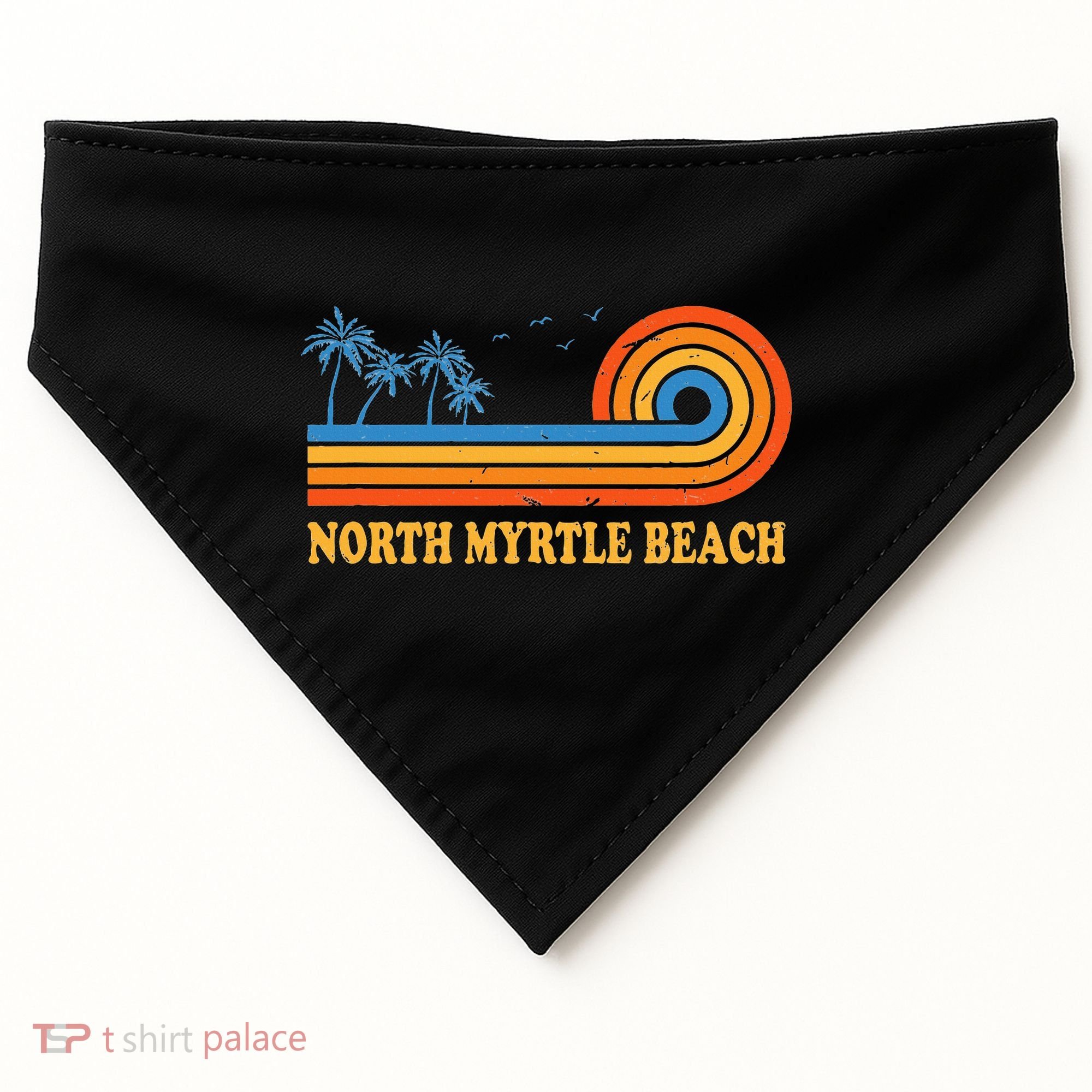 North Myrtle Beach South Carolina Summer Sc Tropical USA-Made Doggie Bandana
