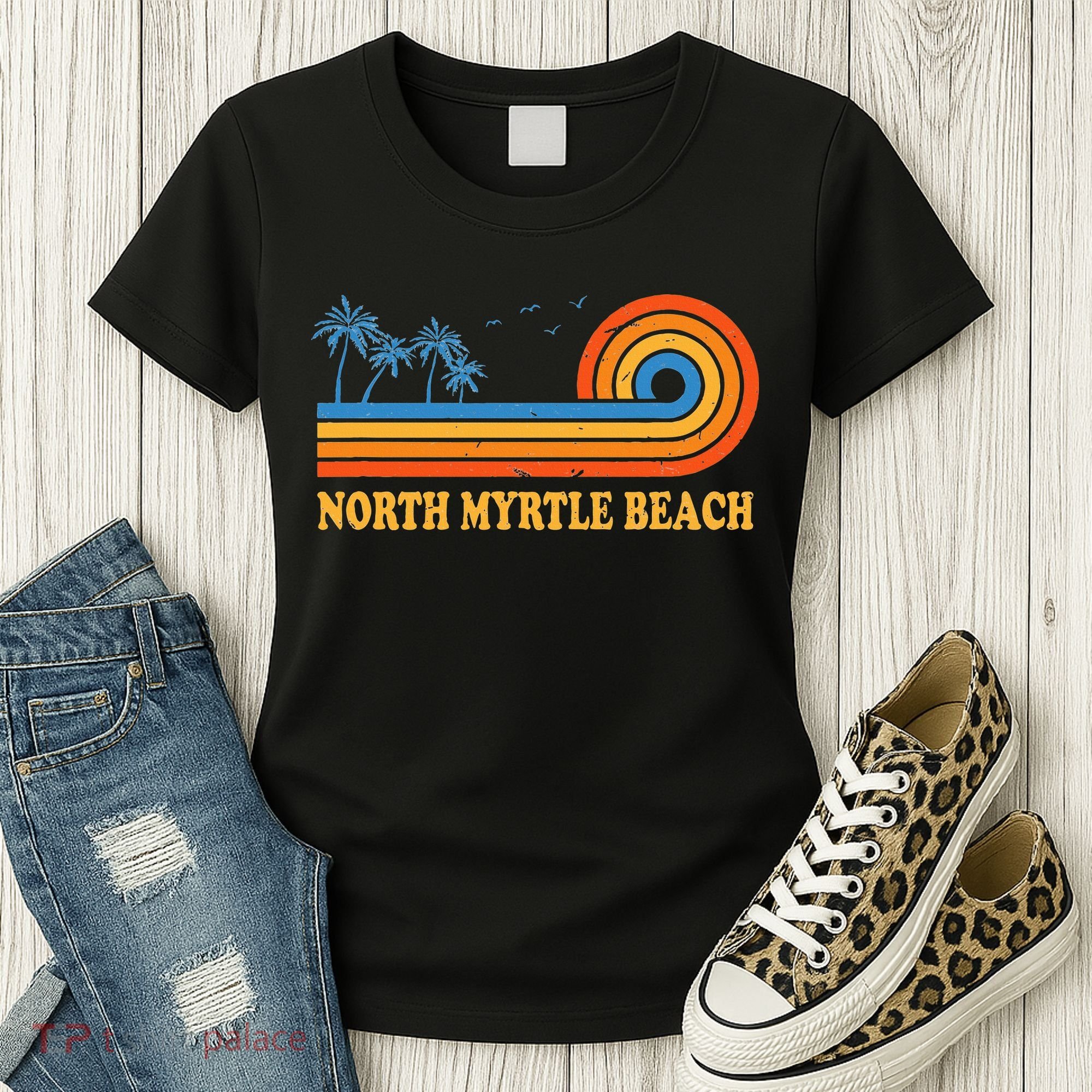 North Myrtle Beach South Carolina Summer Sc Tropical Women's T-Shirt