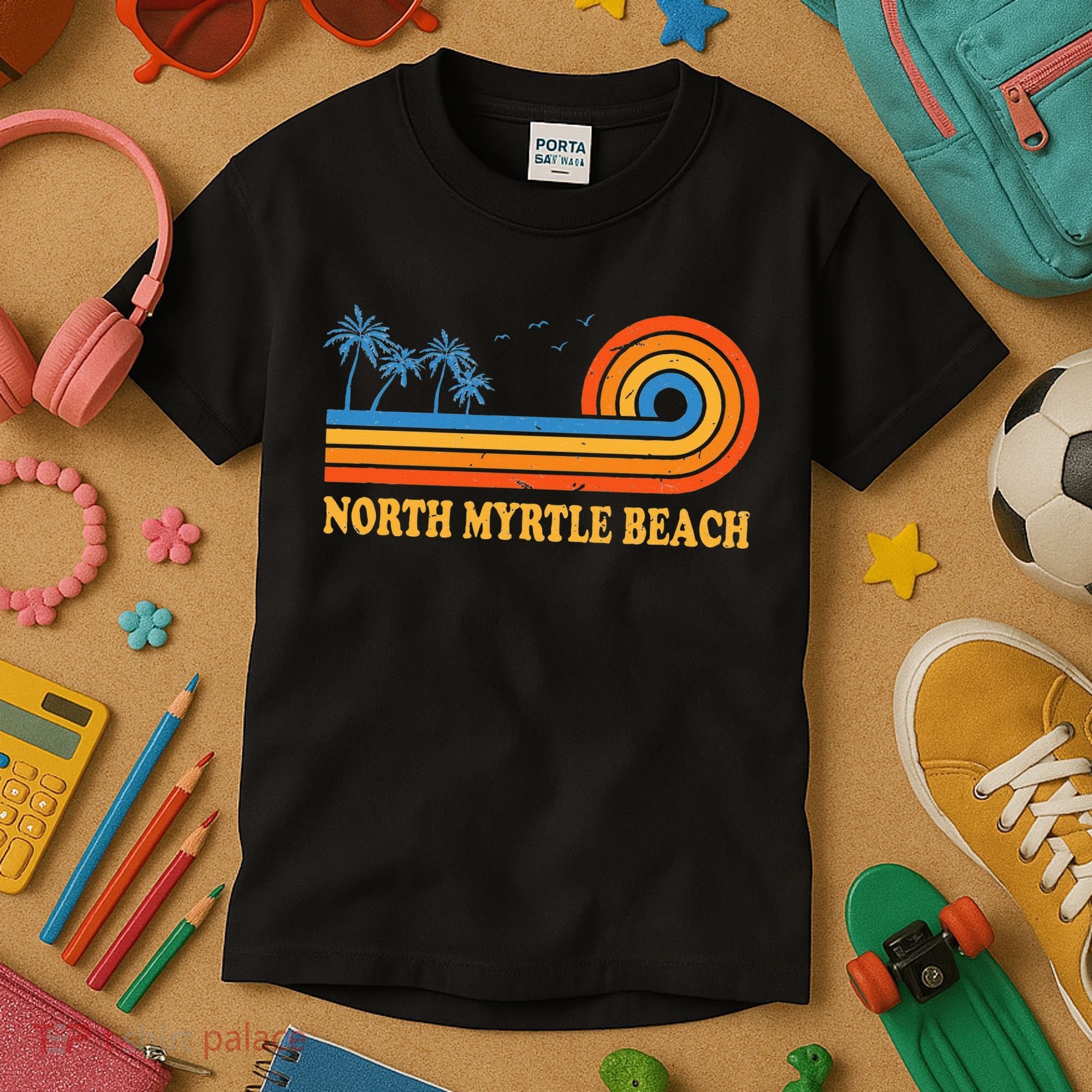North Myrtle Beach South Carolina Summer Sc Tropical Kids T-Shirt