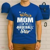 Novelty Mother Baseball Proud Mom Of My Baseball Star Gift T-Shirt thumb 6