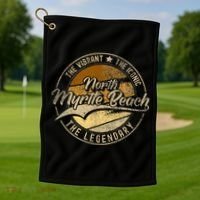 North Myrtle Beach Sc South Carolina Golf Towel thumb 1