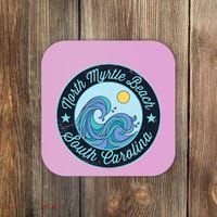 North Myrtle Beach Sc South Carolina Souvenir Nautical Surfe Coaster thumb 0