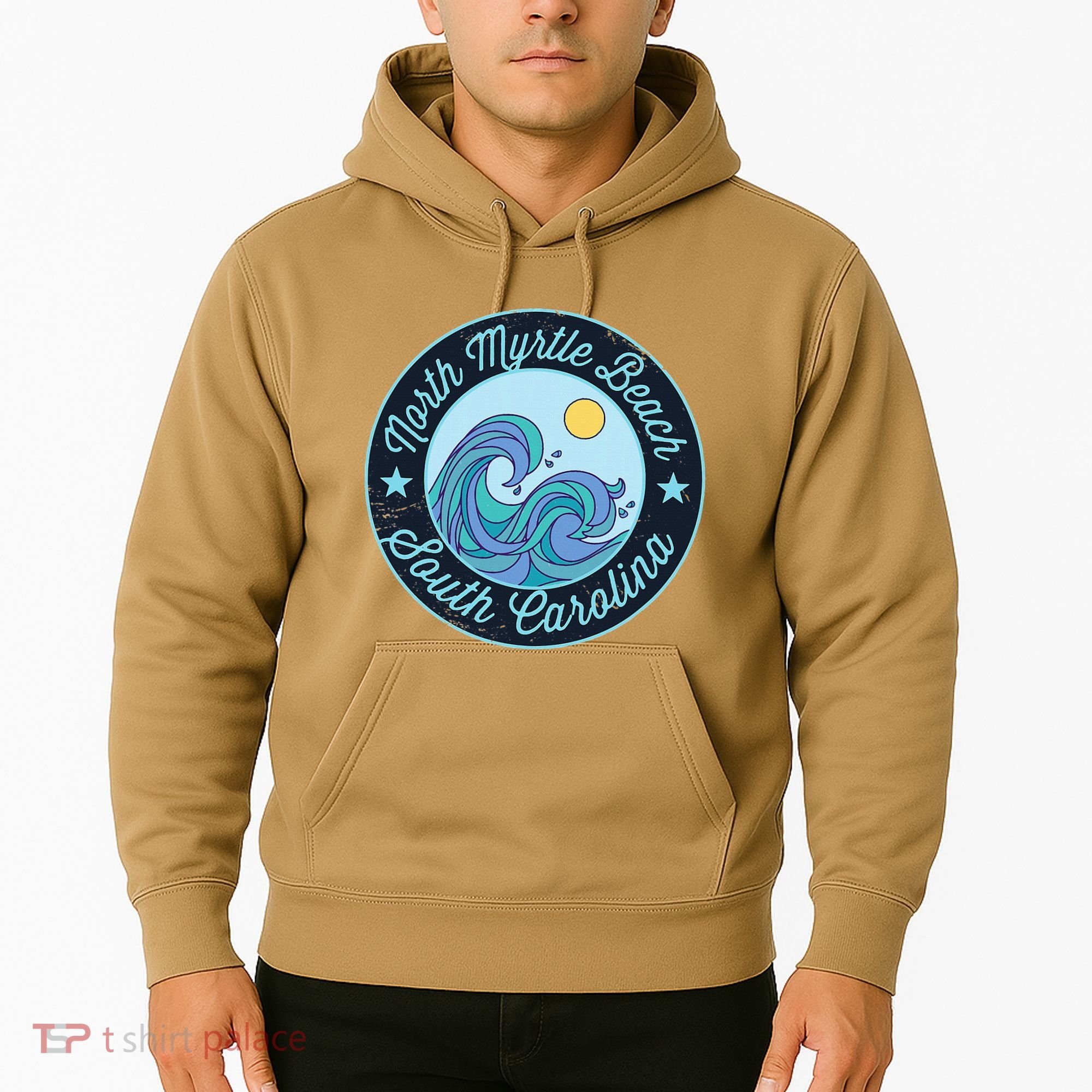 North Myrtle Beach Sc South Carolina Souvenir Nautical Surfe Hoodie