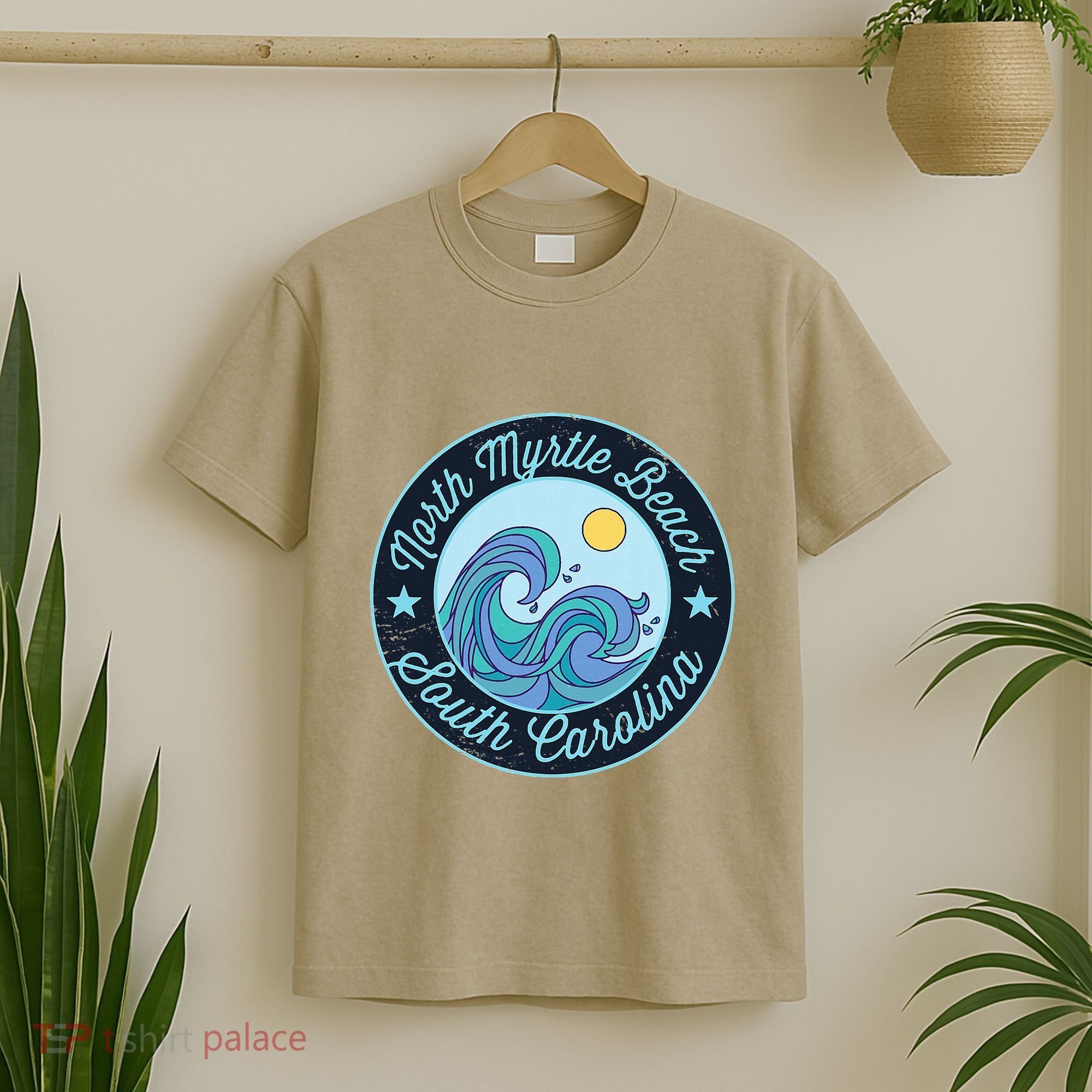 North Myrtle Beach Sc South Carolina Souvenir Nautical Surfe T-Shirt