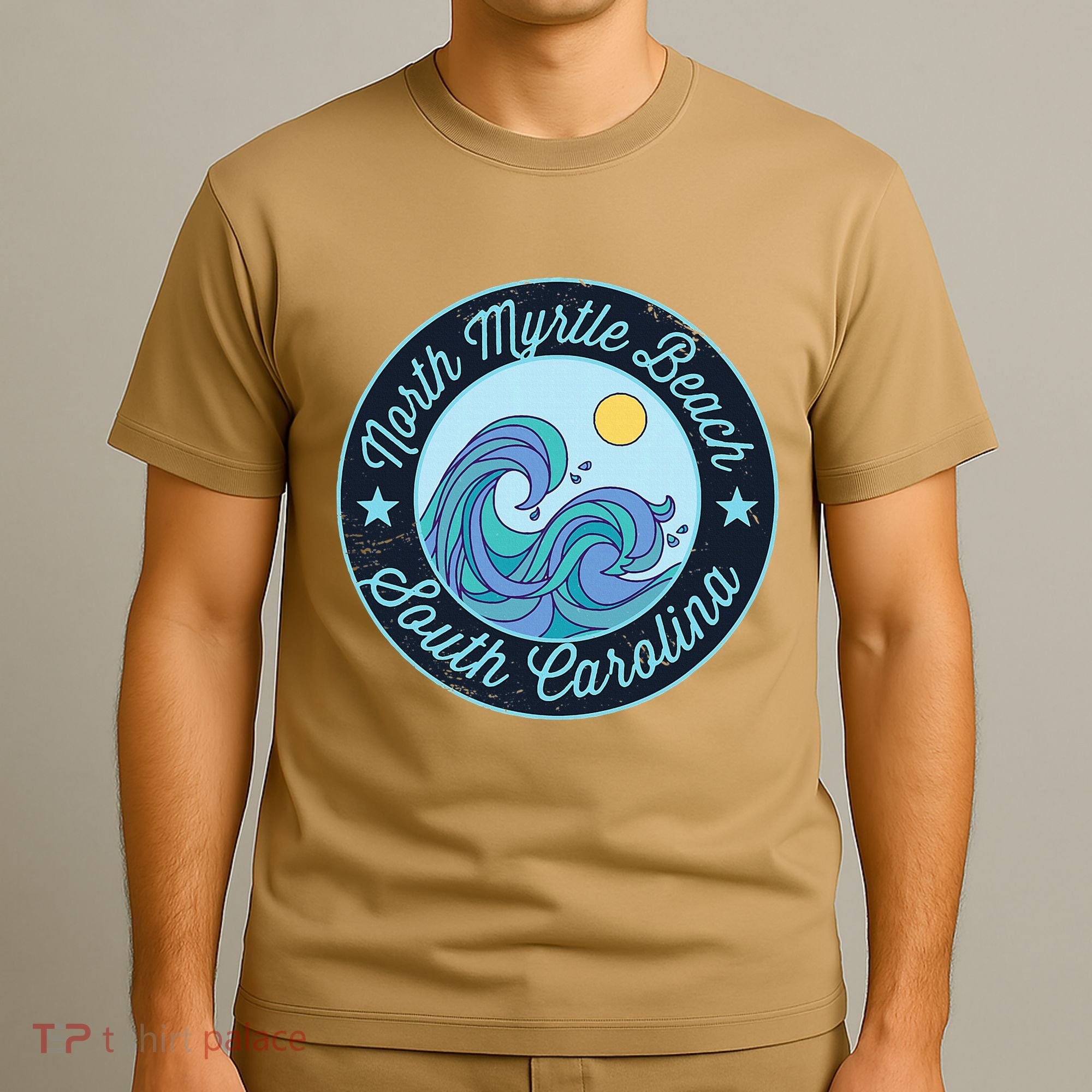 North Myrtle Beach Sc South Carolina Souvenir Nautical Surfe T-Shirt