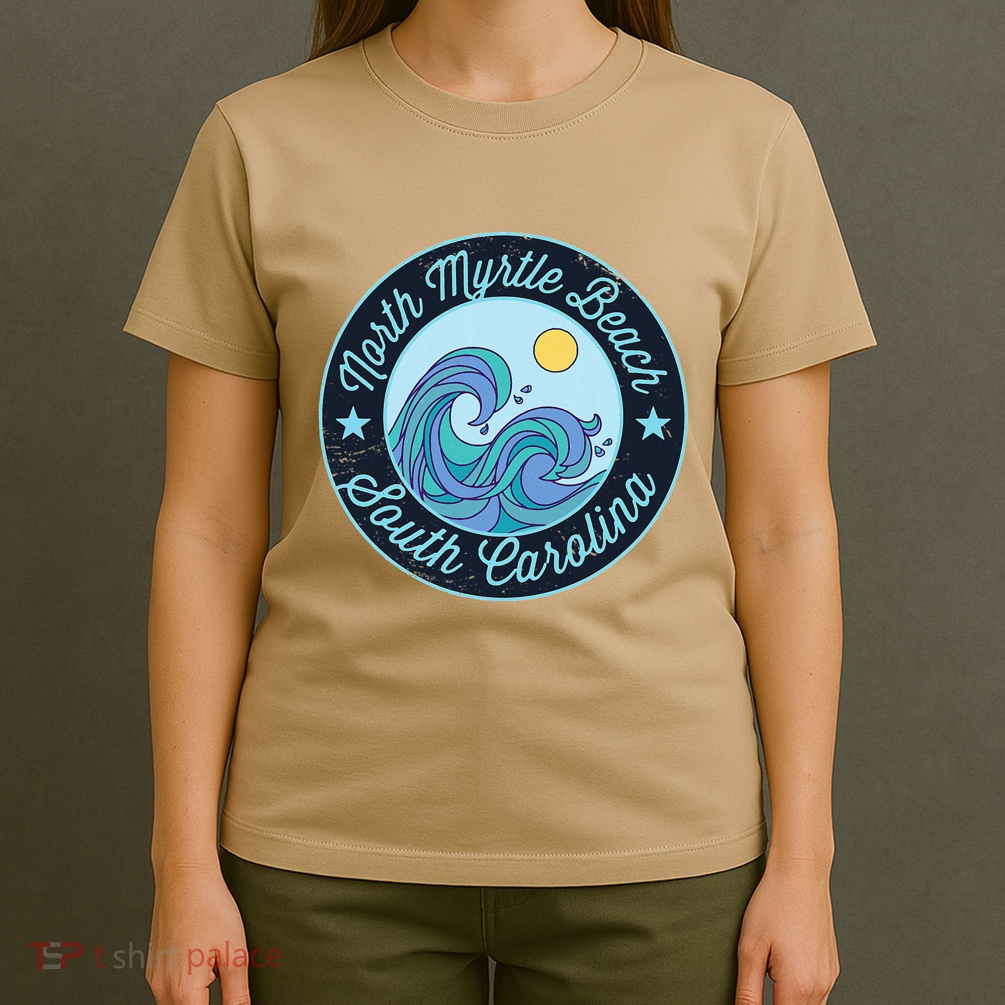North Myrtle Beach Sc South Carolina Souvenir Nautical Surfe T-Shirt