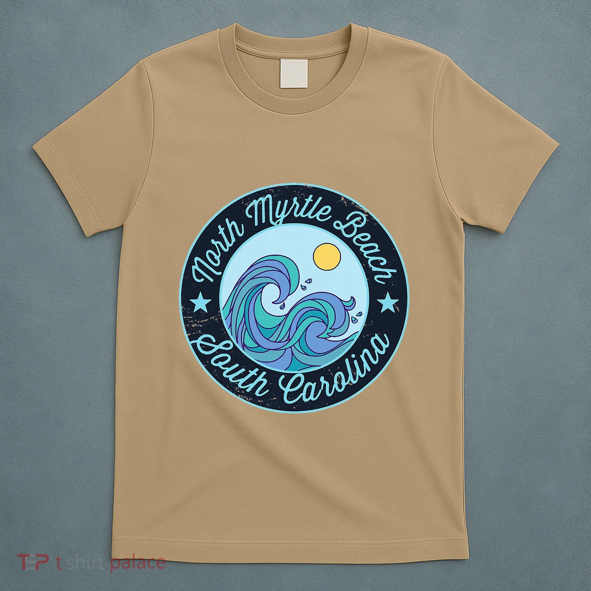 North Myrtle Beach Sc South Carolina Souvenir Nautical Surfe T-Shirt