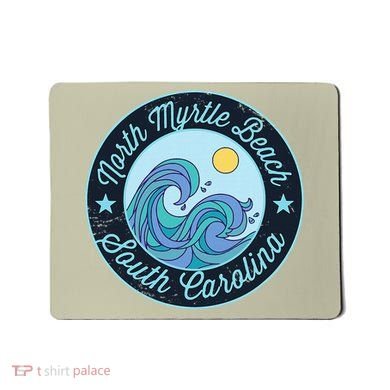 North Myrtle Beach Sc South Carolina Souvenir Nautical Surfe Mousepad