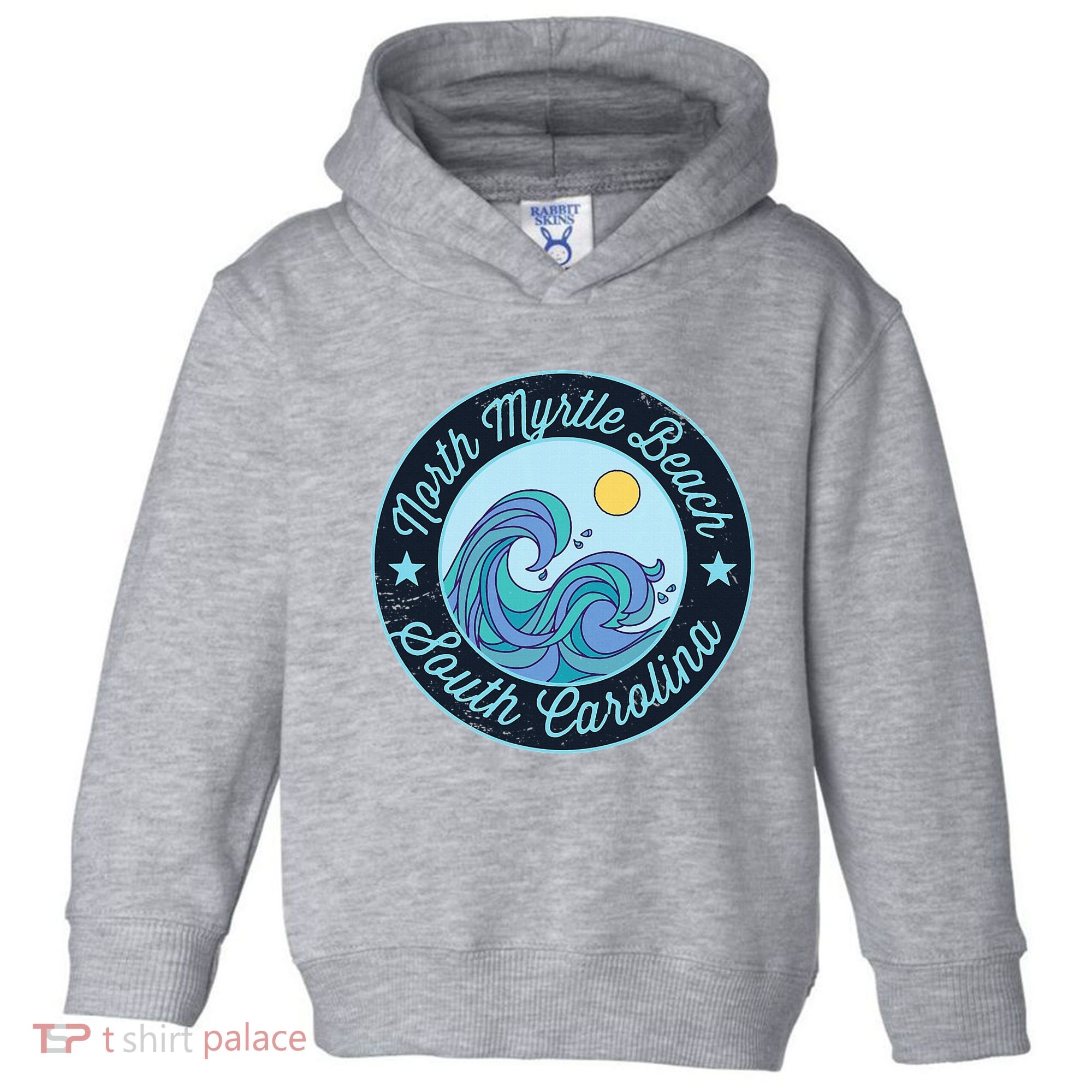 North Myrtle Beach Sc South Carolina Souvenir Nautical Surfe Toddler Hoodie