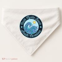 North Myrtle Beach Sc South Carolina Souvenir Nautical Surfe USA-Made Doggie Bandana thumb 0