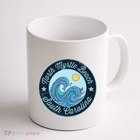 North Myrtle Beach Sc South Carolina Souvenir Nautical Surfe Coffee Mug thumb 1