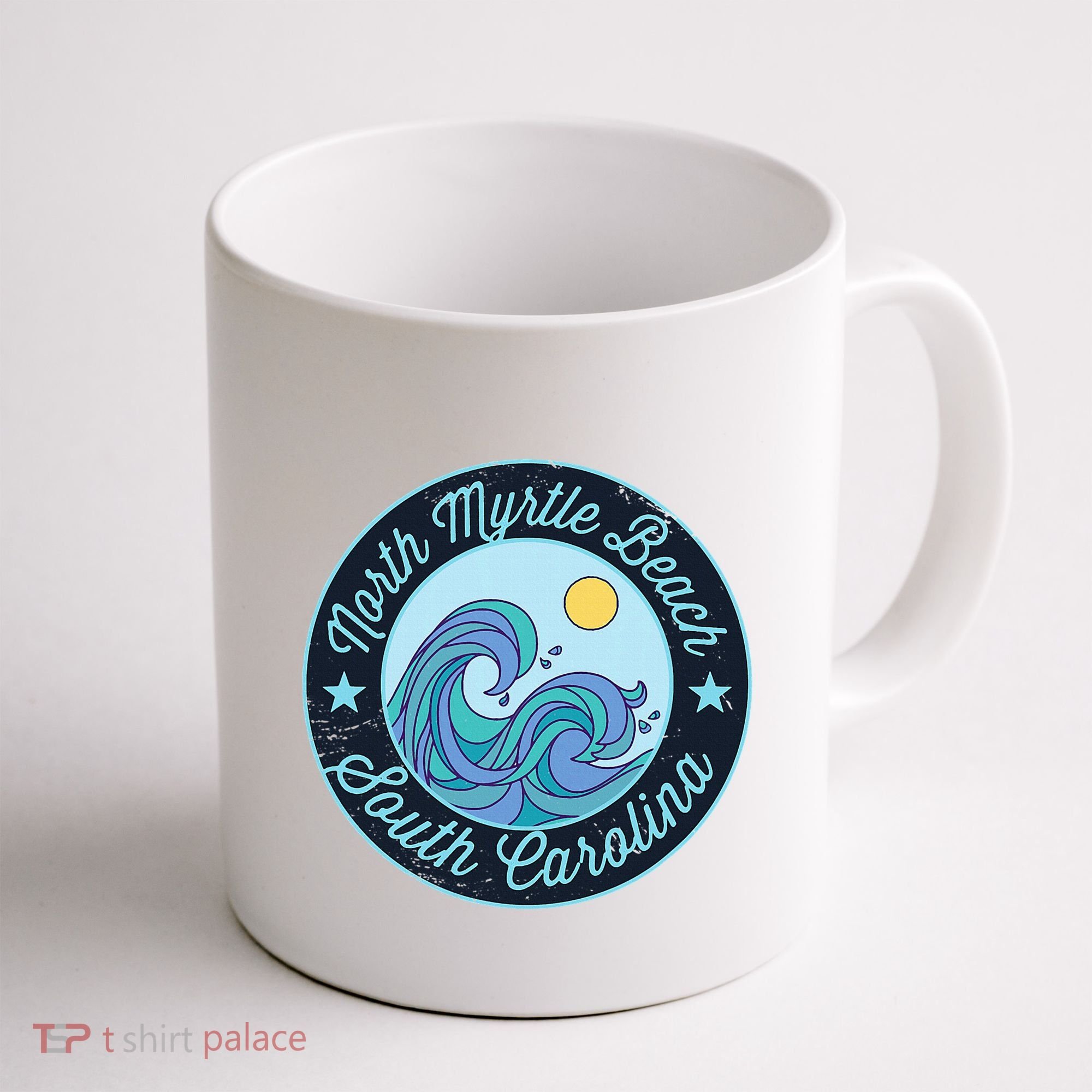 North Myrtle Beach Sc South Carolina Souvenir Nautical Surfe Coffee Mug