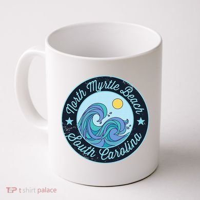 North Myrtle Beach Sc South Carolina Souvenir Nautical Surfe Coffee Mug