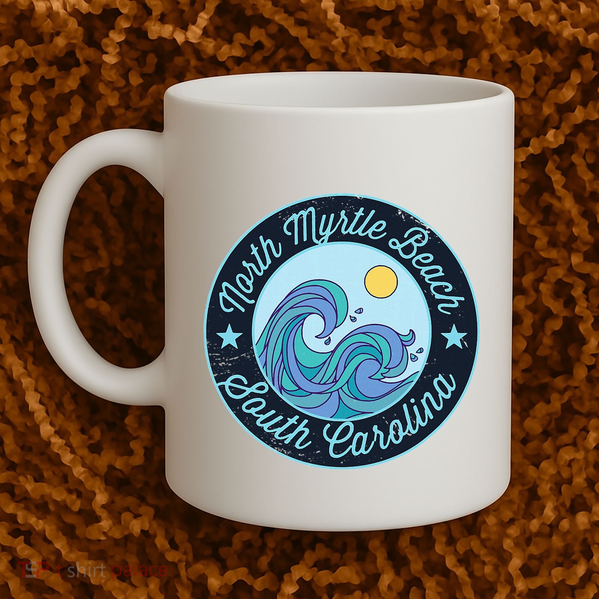 North Myrtle Beach Sc South Carolina Souvenir Nautical Surfe Coffee Mug