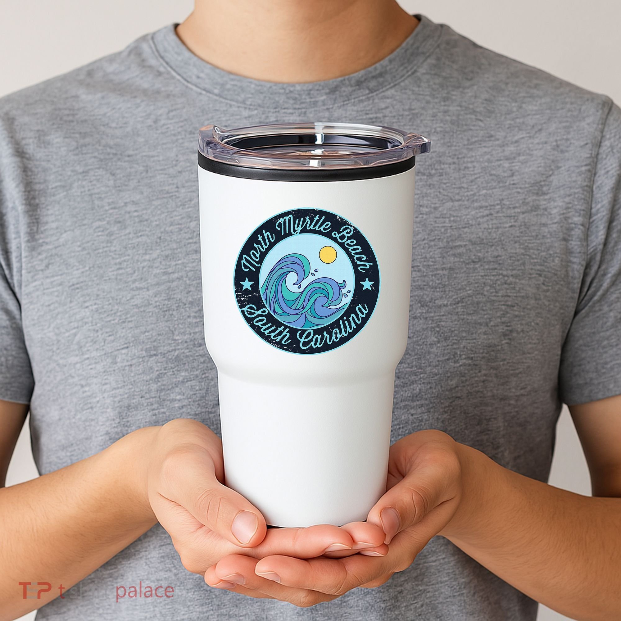North Myrtle Beach Sc South Carolina Souvenir Nautical Surfe Tumbler