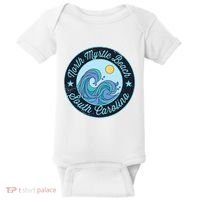 North Myrtle Beach Sc South Carolina Souvenir Nautical Surfe Baby Bodysuit thumb 0