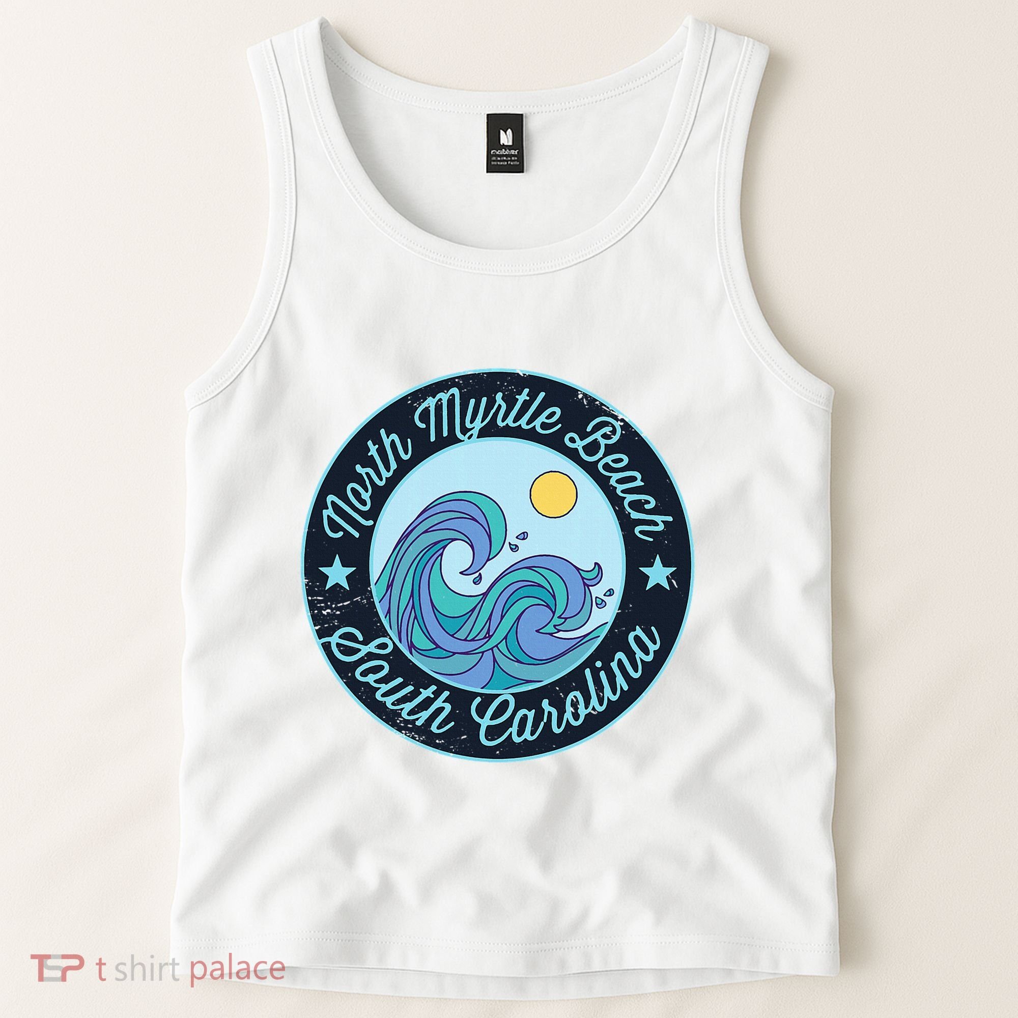 North Myrtle Beach Sc South Carolina Souvenir Nautical Surfe Tank Top