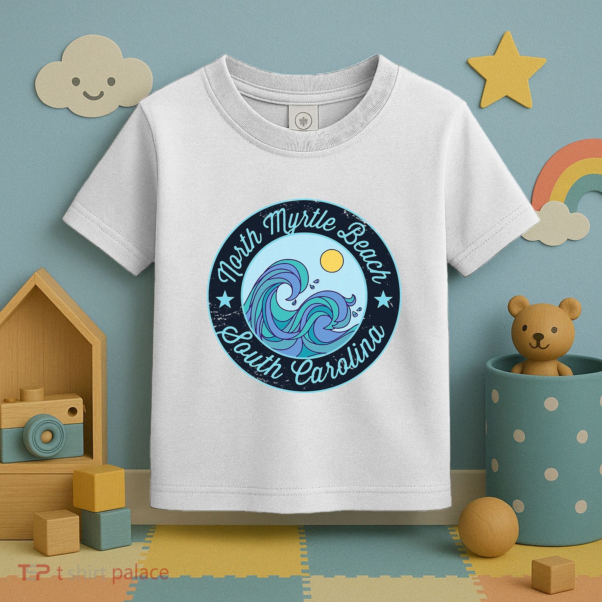 North Myrtle Beach Sc South Carolina Souvenir Nautical Surfe Toddler T-Shirt