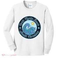 North Myrtle Beach Sc South Carolina Souvenir Nautical Surfe Kids Long Sleeve Shirt thumb 0