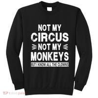 Not My Circus. Not My Monkeys. But I Know All The Clowns Sweatshirt thumb 0