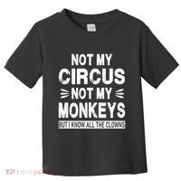 Not My Circus. Not My Monkeys. But I Know All The Clowns Toddler T-Shirt thumb 0