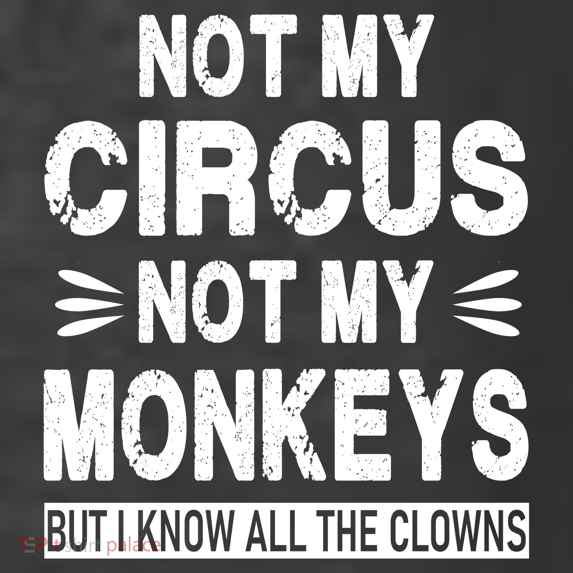 Not My Circus. Not My Monkeys. But I Know All The Clowns T-Shirt