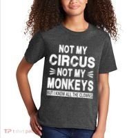 Not My Circus. Not My Monkeys. But I Know All The Clowns Kids T-Shirt thumb 2