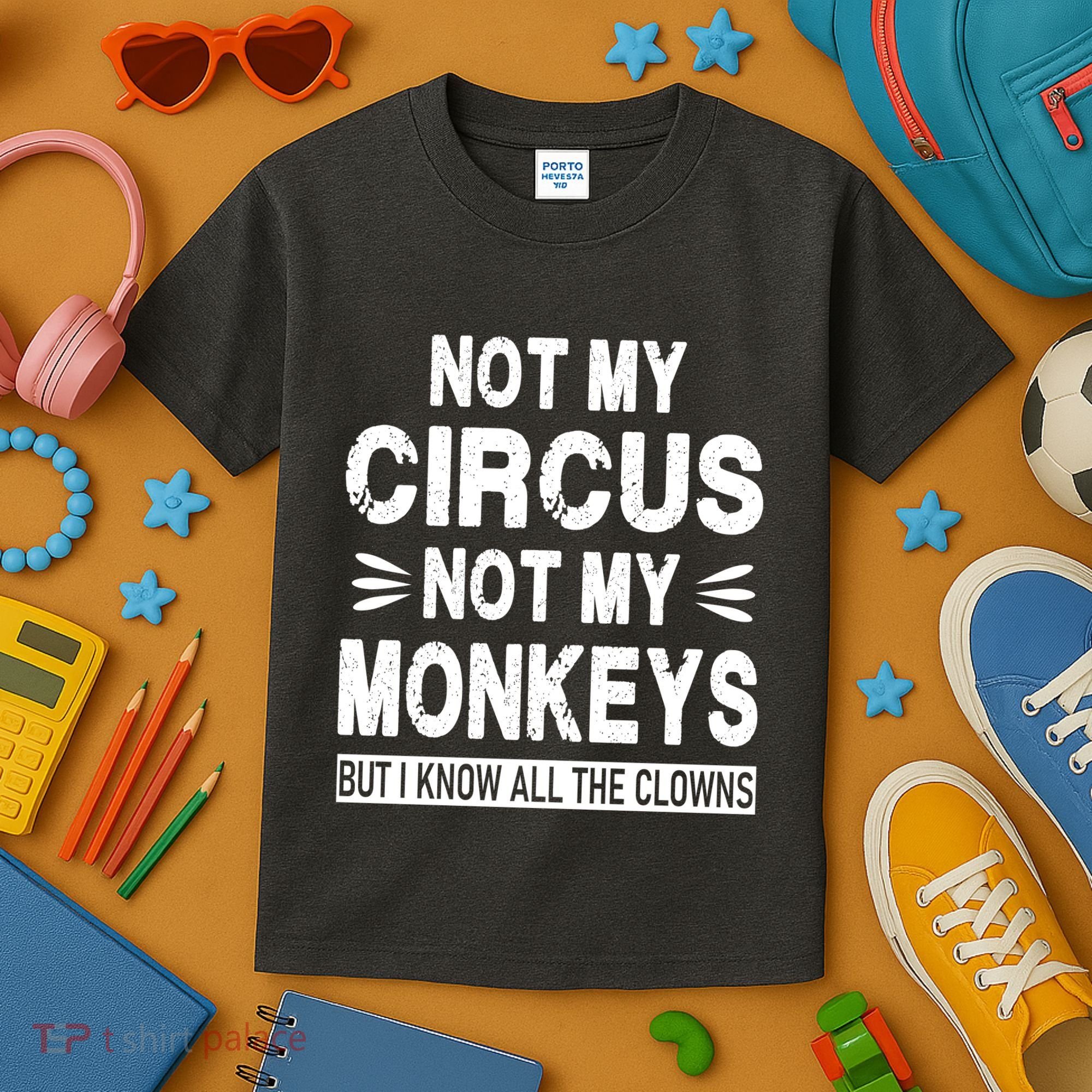 Not My Circus. Not My Monkeys. But I Know All The Clowns Kids T-Shirt