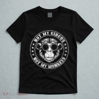Not My Circus Monkeys Funny Monkey Animal Lover Graphic T-Shirt thumb 5