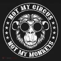 Not My Circus Monkeys Funny Monkey Animal Lover Graphic Ornament thumb 1