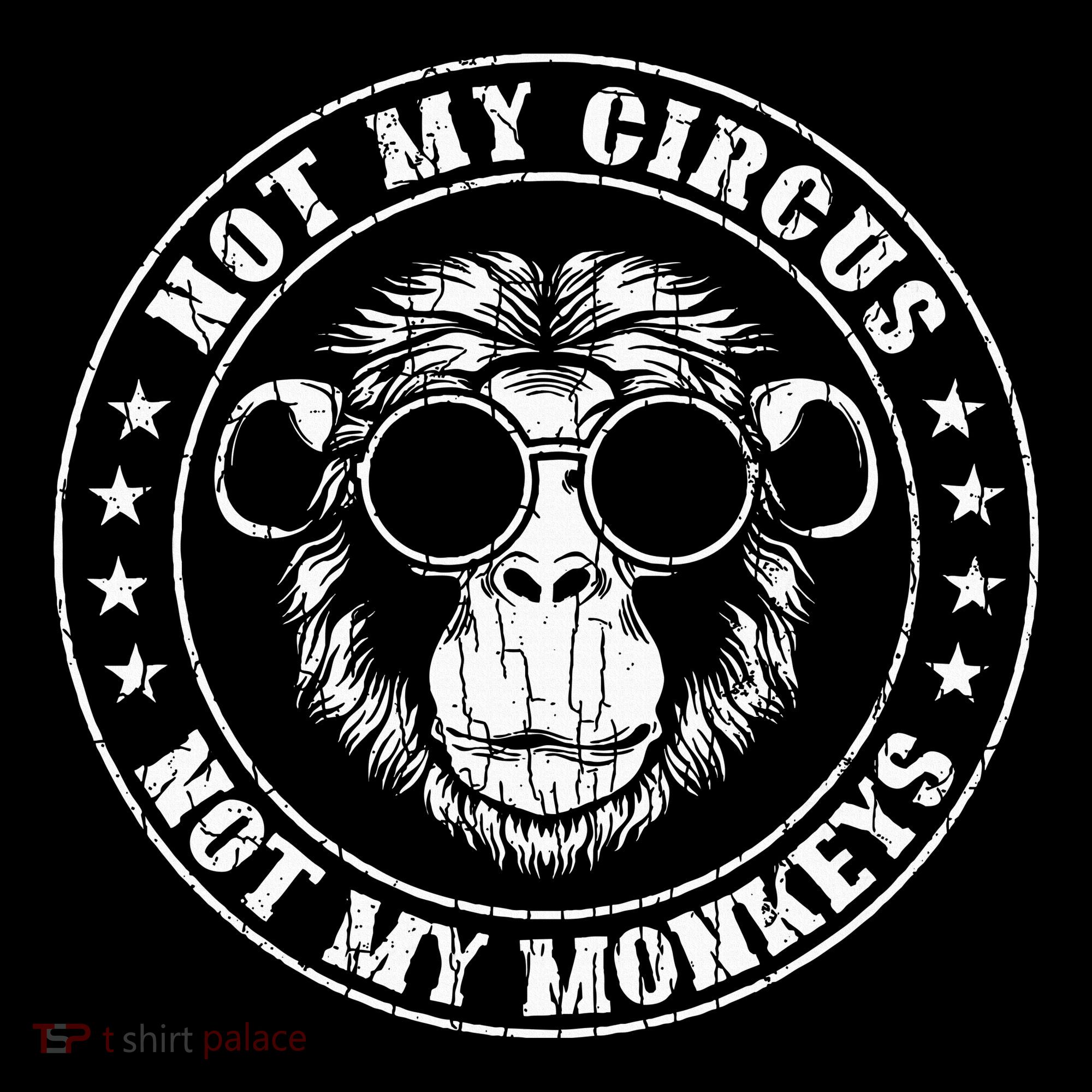 Not My Circus Monkeys Funny Monkey Animal Lover Graphic Women's Tank Top