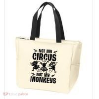 Not My Circus Not My Monkeys Saying Animal Lover Monkey Tote Bag thumb 3