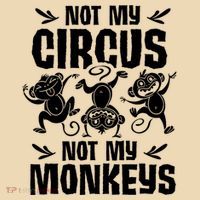 Not My Circus Not My Monkeys Saying Animal Lover Monkey Tote Bag thumb 4