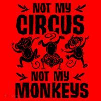 Not My Circus Not My Monkeys Saying Animal Lover Monkey Santa Hat thumb 1