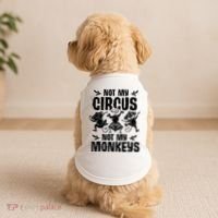 Not My Circus Not My Monkeys Saying Animal Lover Monkey Doggie Tank thumb 2