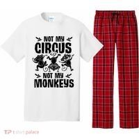 Not My Circus Not My Monkeys Saying Animal Lover Monkey Pajama Set thumb 0