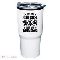 Not My Circus Not My Monkeys Saying Animal Lover Monkey Tumbler thumb 0