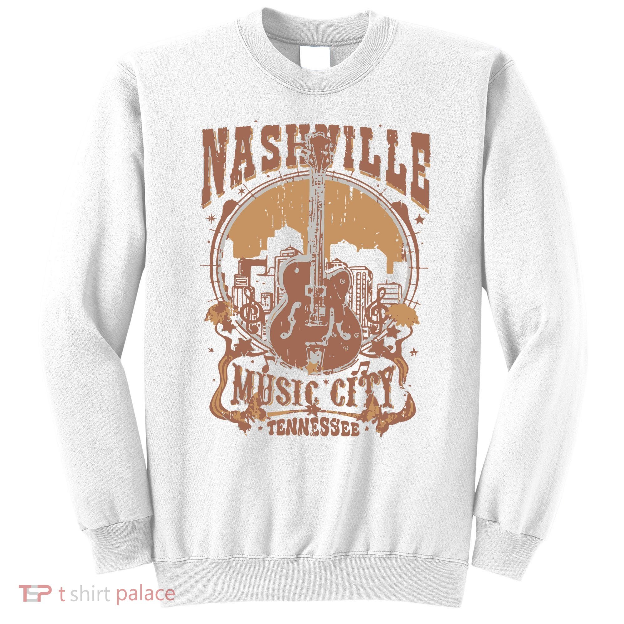 Nashville Music City Tennessee Guitar Sweatshirt