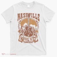 Nashville Music City Tennessee Guitar T-Shirt thumb 0