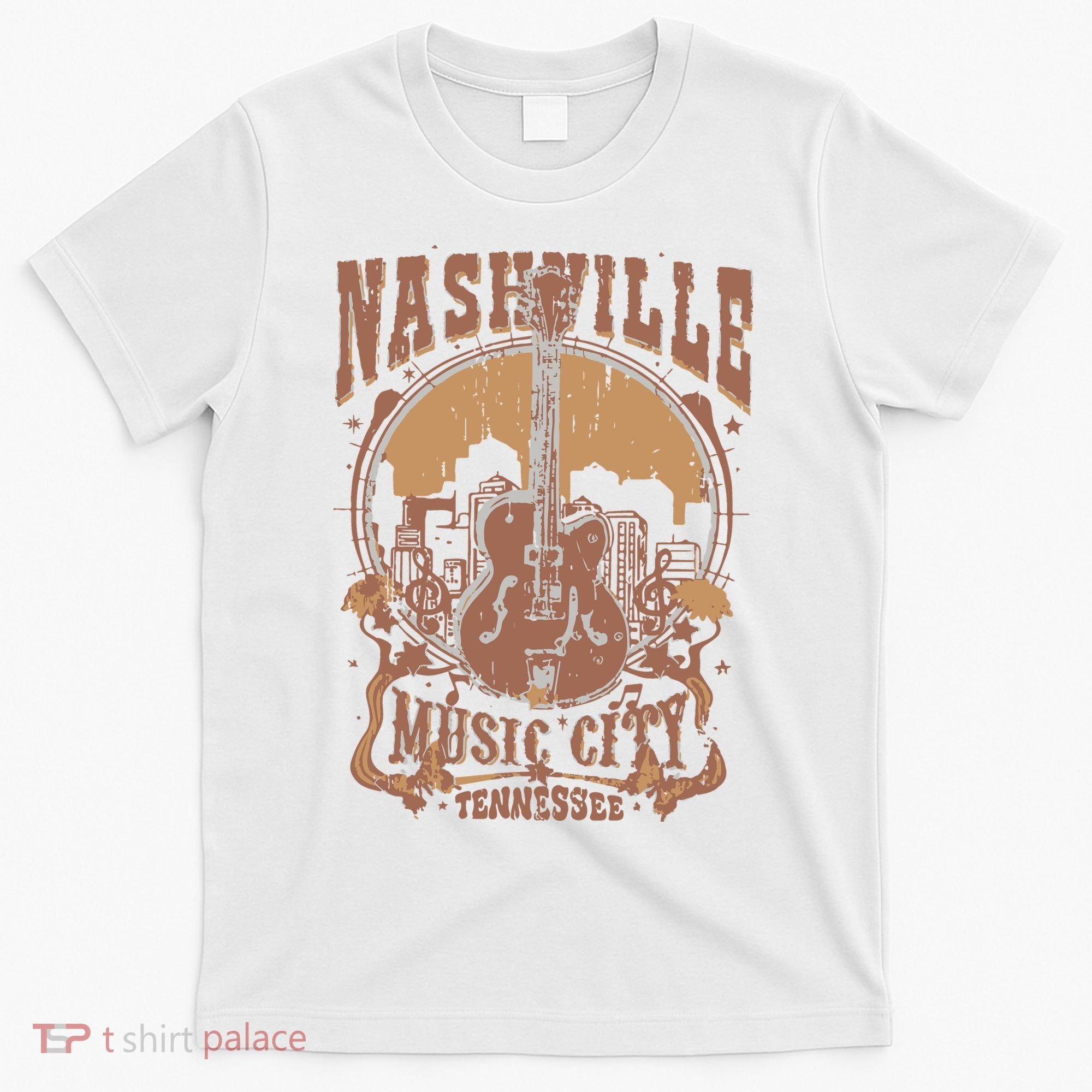Nashville Music City Tennessee Guitar T-Shirt
