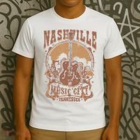 Nashville Music City Tennessee Guitar T-Shirt thumb 3