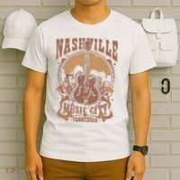 Nashville Music City Tennessee Guitar T-Shirt thumb 6