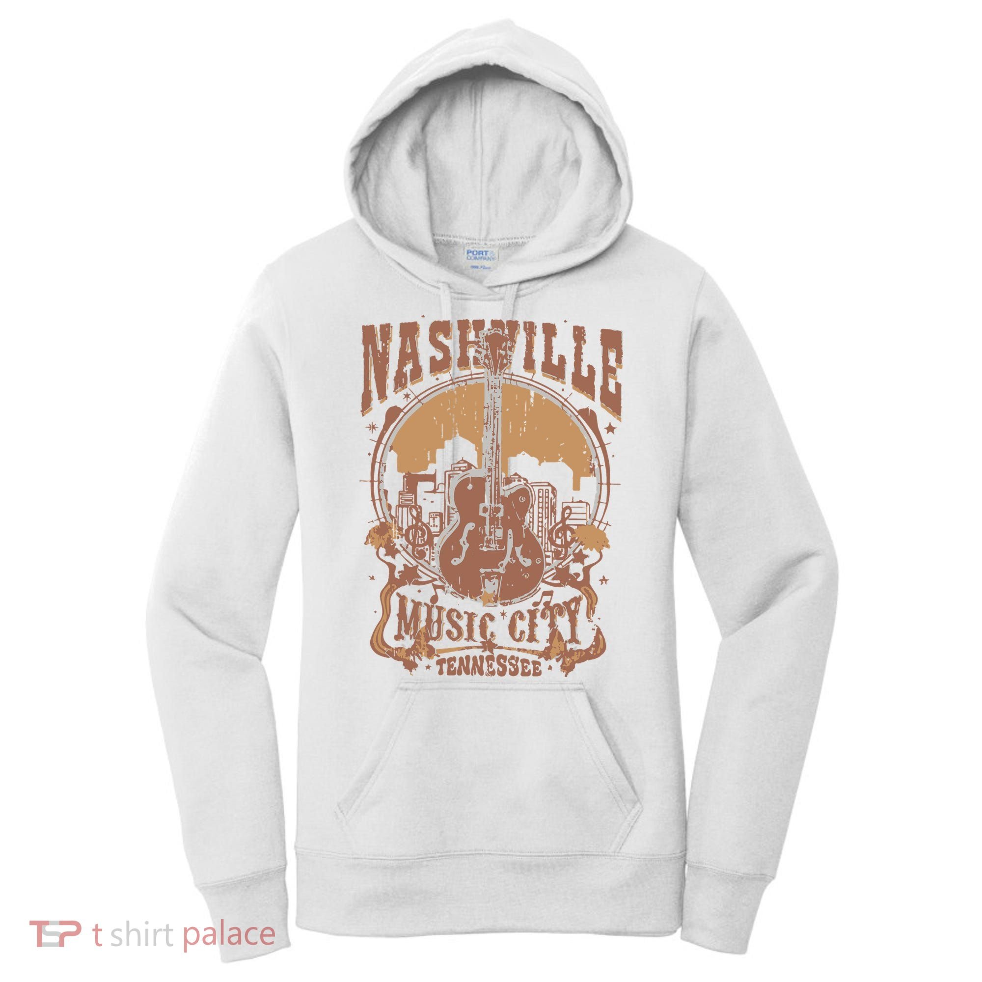 Nashville Music City Tennessee Guitar Women's Hoodie