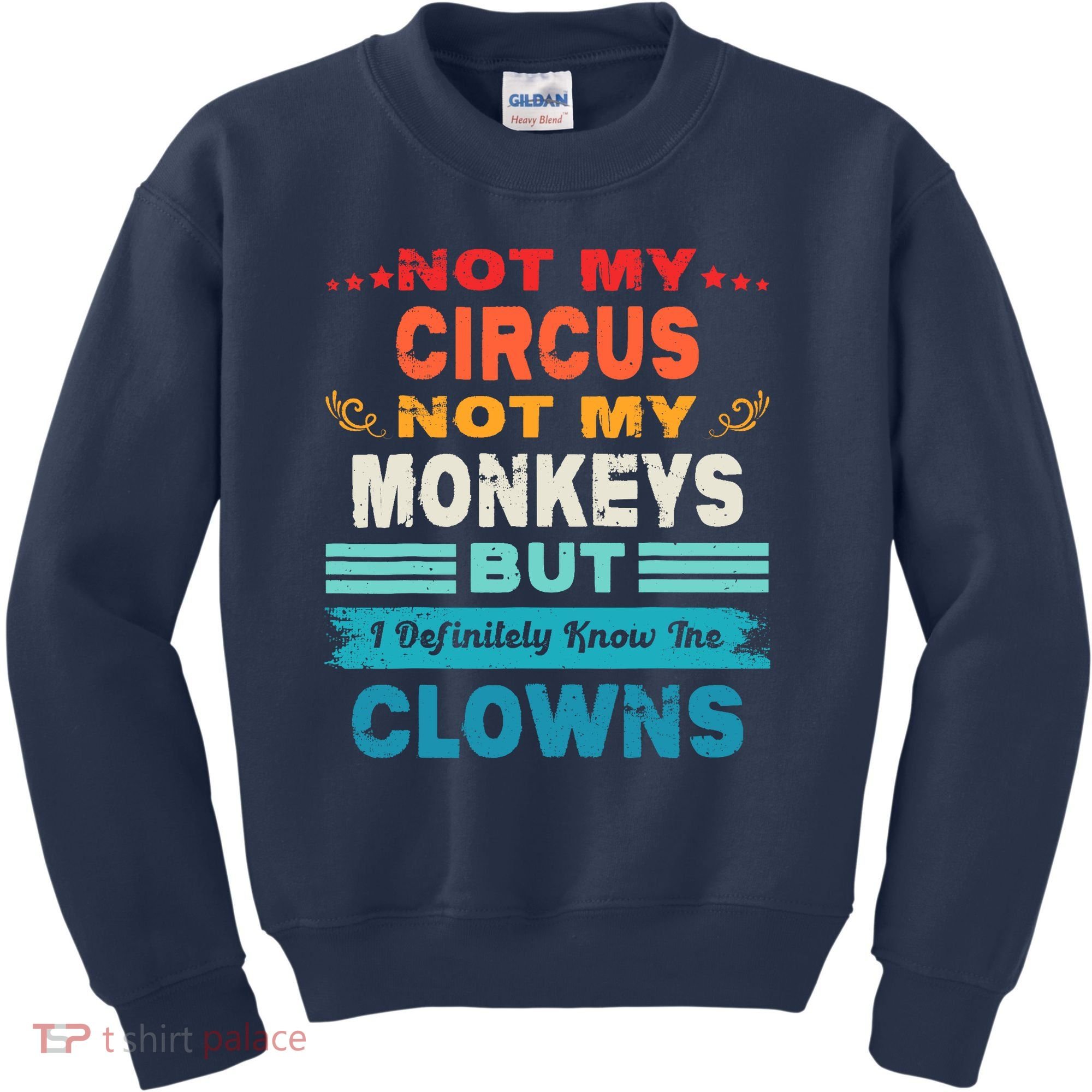 Not My Circus Not My Monkeys But I Definitely Know The Clown Kids Sweatshirt