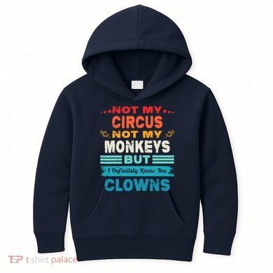 Not My Circus Not My Monkeys But I Definitely Know The Clown Kids Hoodie