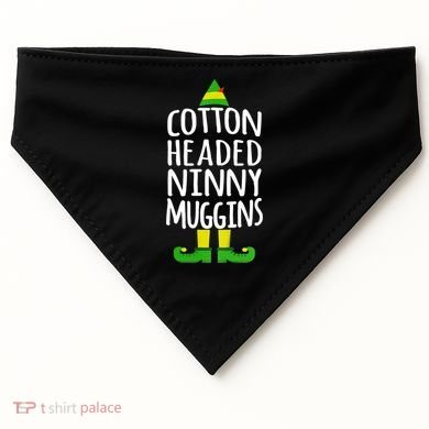 Ninny Muggins! Cotton Headed Funny Christmas Cool Gift USA-Made Doggie Bandana