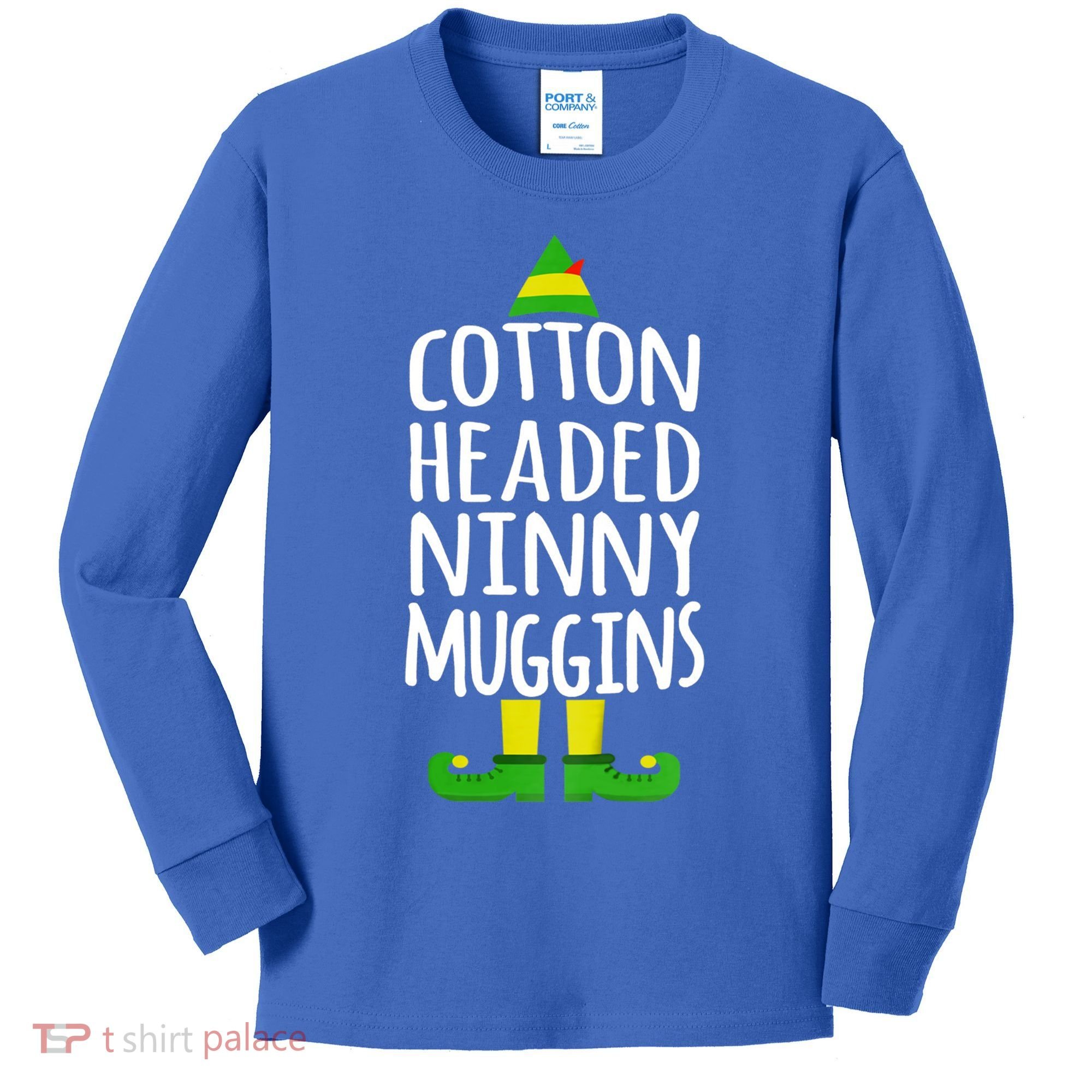 Ninny Muggins! Cotton Headed Funny Christmas Cool Gift Kids Long Sleeve Shirt