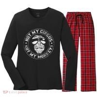 Not My Circus Not My Monkeys Women's Long Sleeve Flannel Pajama Set  thumb 0