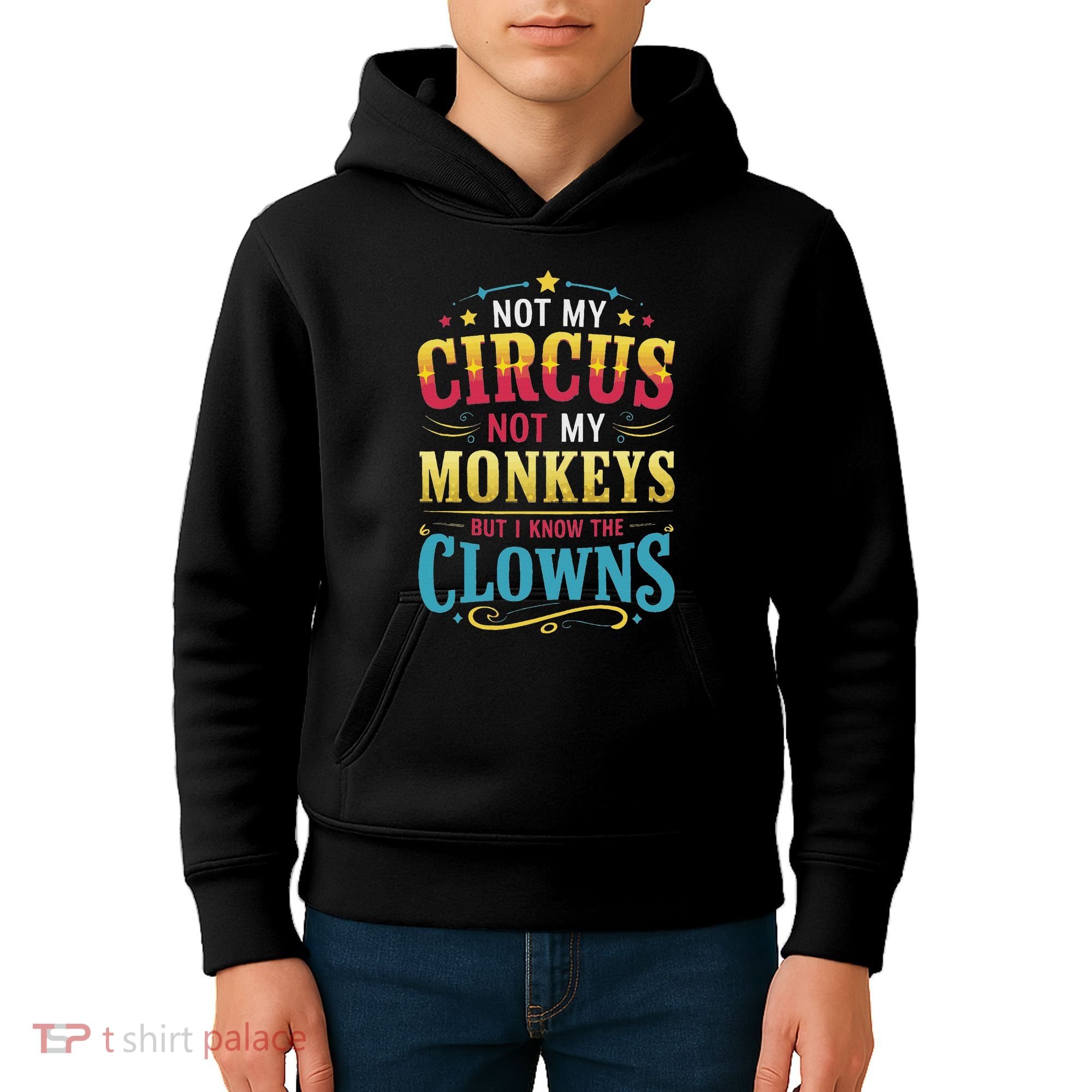 Not My Circus Not My Monkeys But I Know The Clowns Kids Hoodie