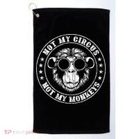 Not My Circus Monkeys Funny Monkey Animal Lover Golf Towel thumb 0